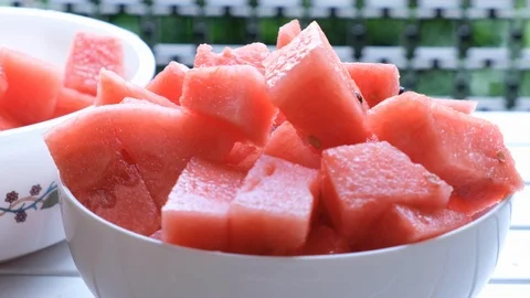 Bite Size Watermelon Stock Footage 109584750