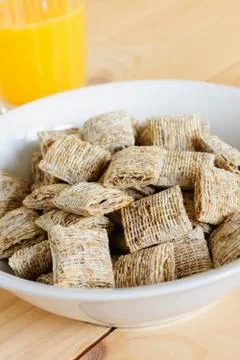 Bite Size Wheat Biscuit Cereal Stock Photos