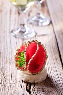 Bite-sized appetizer Stock Photos