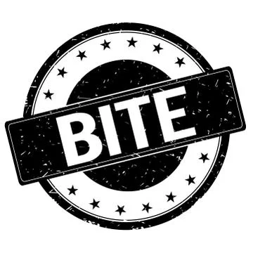 BITE stamp sign black. Stock Illustration