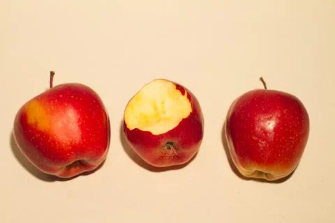 Bited apple Foto stock