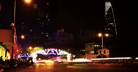 Bitexco Financial Tower, Ho Chi Minh 4K Timelapse Vietnam Video stock 72486520
