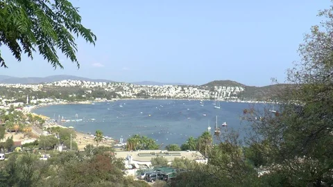 Bitez Bay Bodrum View Slow Zoom Stock Footage 105187344