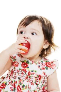 Biting apple Stock Photos