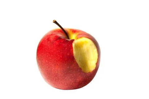 Biting apple Stock Photos