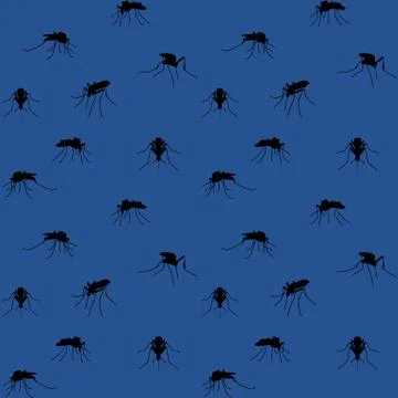 Biting mosquitoes Stock Illustration
