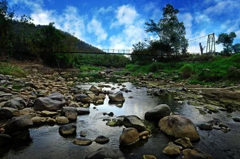 Biting river Indonesia Stock Photos