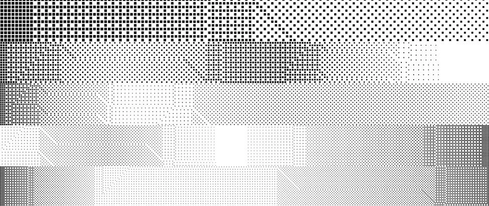 Bitmap pixelated striped pattern. Black and white halftone grunge texture 스톡 일러스트