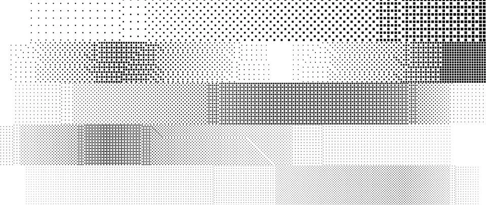 Bitmap pixelated striped pattern. Glitch noise stripe texture. Black and white Ilustración de archivo
