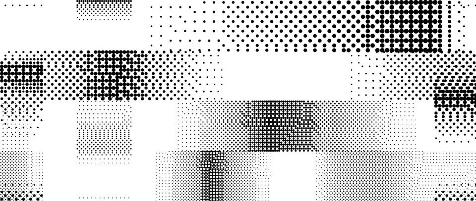 Bitmap pixelated striped pattern. Glitched halftone grunge texture. Rasterized 스톡 일러스트