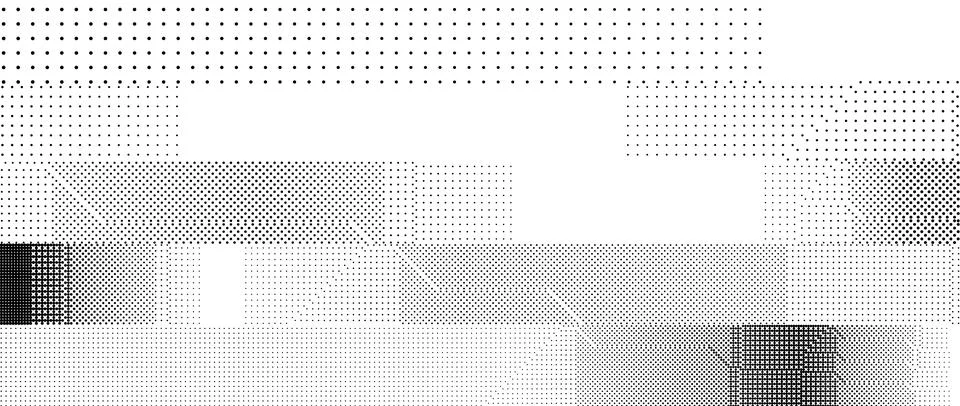 Bitmap pixelated striped pattern. Glitchy noise stripe texture. Halftone glitch Stock Illustration