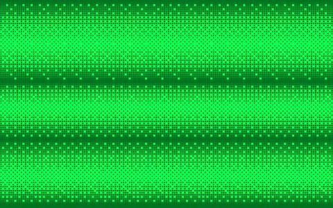 Bitmap texture. Monochrome green wave made of dots. Stock Illustration
