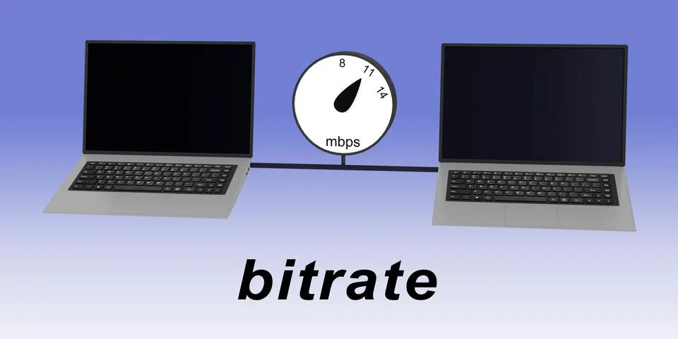 BITRATE - digital communication concept Illustration