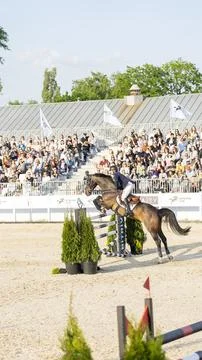 BitRiver CUP Show Jumping Tournament. Equestrian sports. show jumping Stock Photos