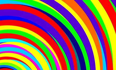 Bits of curved circles in different colors. Stock Illustration