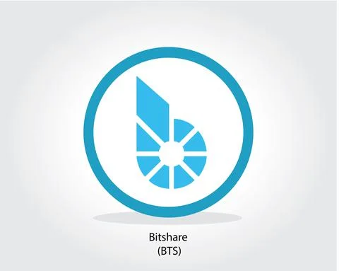 Bitshares coin logo cryptocurrency vector illustration Stock Illustration