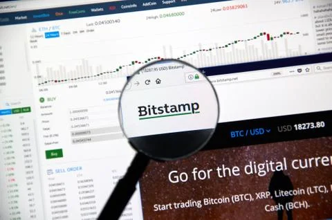Bitstamp cryptocurrency exchange 写真素材