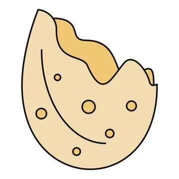 Bitten almond nut illustration representing healthy snack Stock Illustration