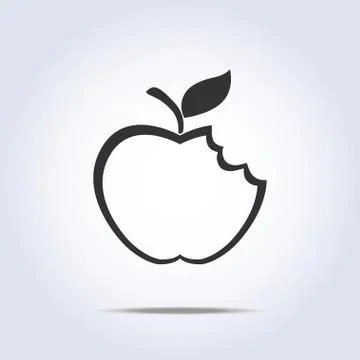 Bitten apple icon Stock Illustration
