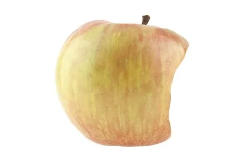 Bitten apple isolated on white background Stock Photos
