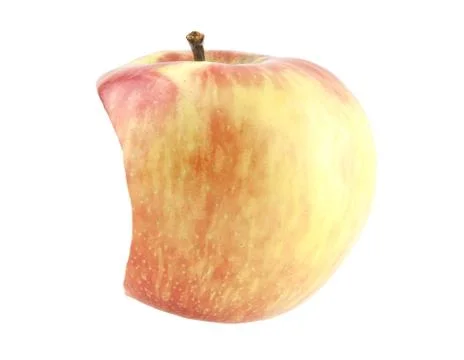 Bitten apple isolated on white background Stock Photos