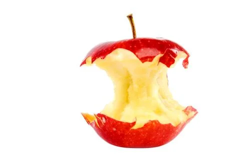 Bitten apple isolated on a white background Stock Photos