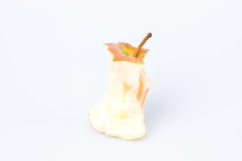 Bitten apple over white Stock Photos