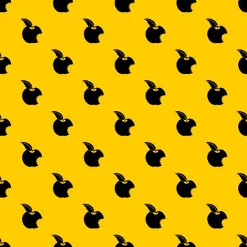 Bitten apple pattern Stockillustratie