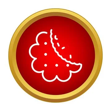 Bitten biscuit icon for sweet snack food concept Stock Illustration