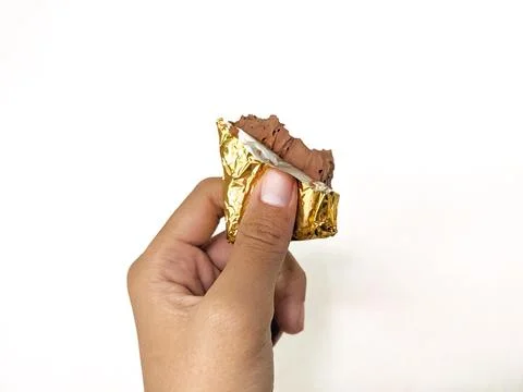 Bitten chocolate bar Stock Photos
