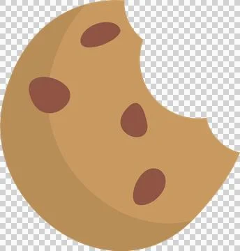Bitten Chocolate Chip Cookie Cartoon Vector Icon Stock Illustration
