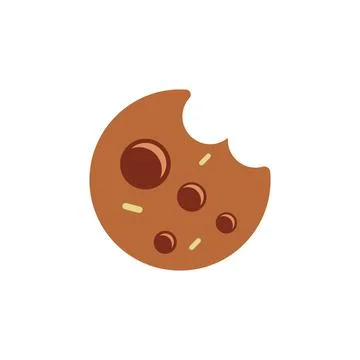 Bitten cookie graphic. Vector Illustrazione stock