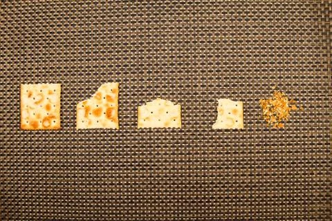 Bitten crackers process Foto stock