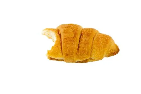 Bitten croissant Foto stock