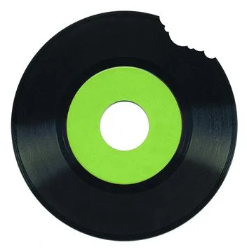 Bitten disc Foto stock