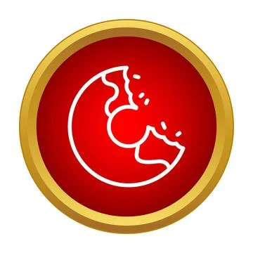 Bitten donut icon representing sweet pastry snack Stock Illustration