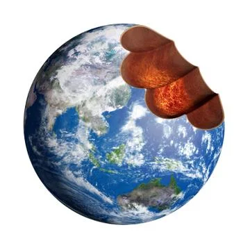 Bitten earth Stock Illustration