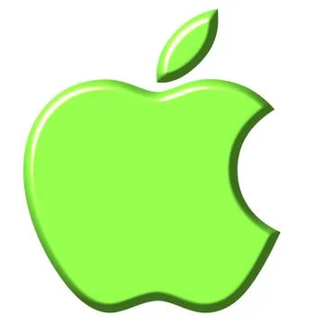 Bitten Green Apple Stock Illustration