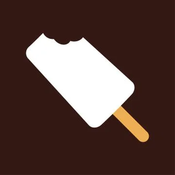 Bitten Ice-cream Stock Illustration