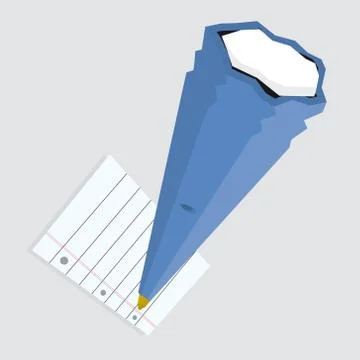 Bitten pen - nervous test Illustrazione stock
