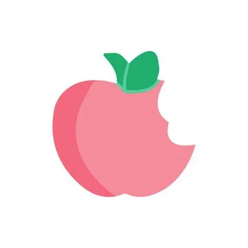 Bitten red apple Stock Illustration