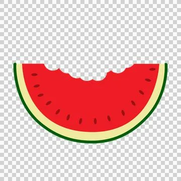 Bitten watermelon イラスト素材