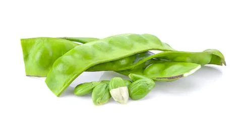 Bitter bean on white background Stock Photos