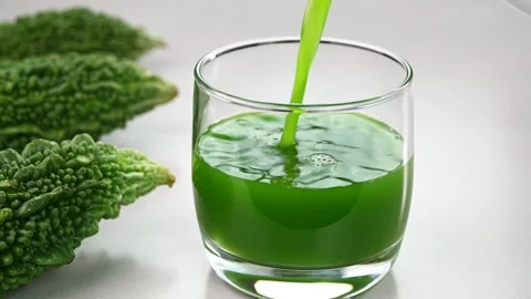 Bitter gourd juice Stock Footage 287590081