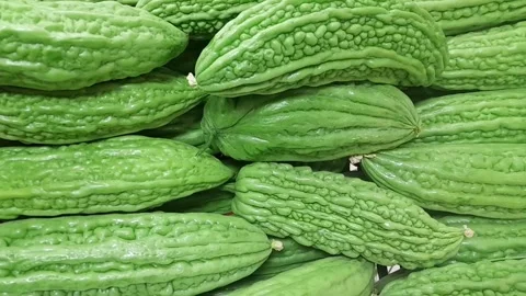 Bitter Gourd vegetable video footage Stock Footage 314916853
