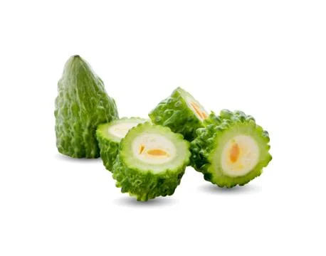 Bitter melon isolate on white background Stock Photos