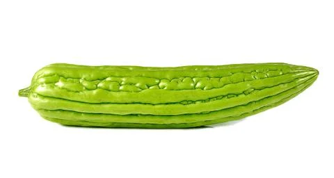 Bitter melon isolated on white background Stock Photos