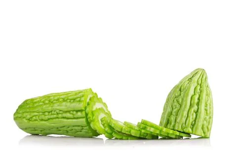 Bitter melon isolated on white background 스톡 사진