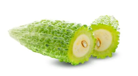 Bitter melon isolated on white background Foto stock