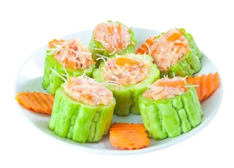 Bitter melon with meat Stock Photos
